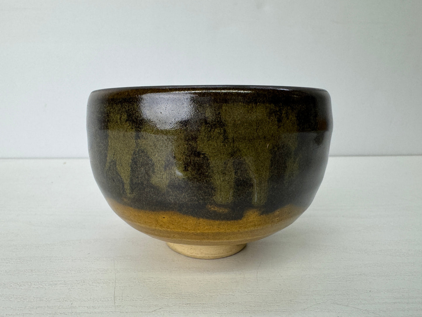Y9521 CHAWAN Seto-ware bowl signed box Japan antique tea ceremony pottery cup