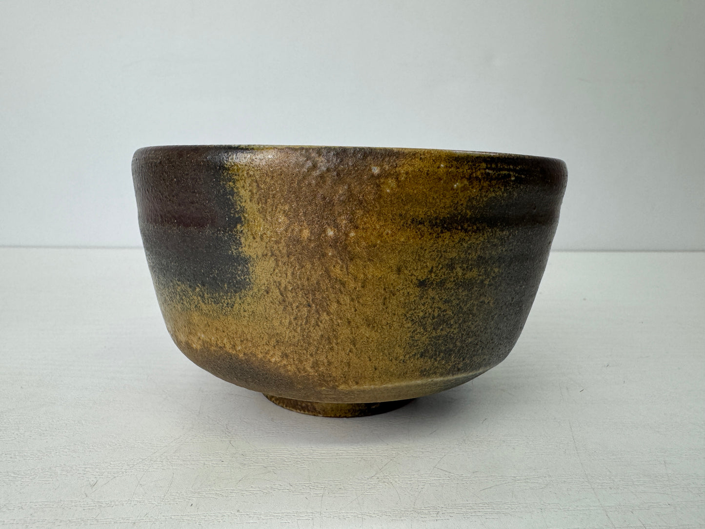 Y9522 CHAWAN Bizen-ware bowl signed box Japan antique tea ceremony pottery cup