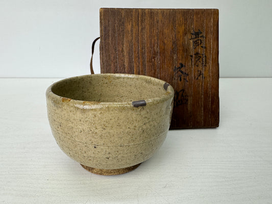 Y9523 CHAWAN Kiseto-ware bowl kintsugi box Japan antique tea ceremony pottery