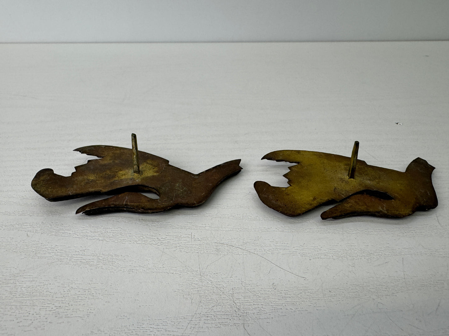 Y9526 KUGI-KAKUSHI Decorative nail head cover Crane 2 pieces Japan antique decor