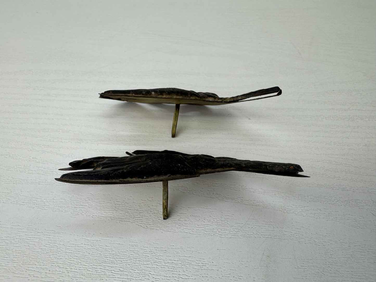 Y9526 KUGI-KAKUSHI Decorative nail head cover Crane 2 pieces Japan antique decor