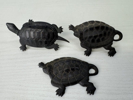 Y9528 KUGI KAKUSHI 3 Decorative nail head covers set Turtle  Japan antique decor