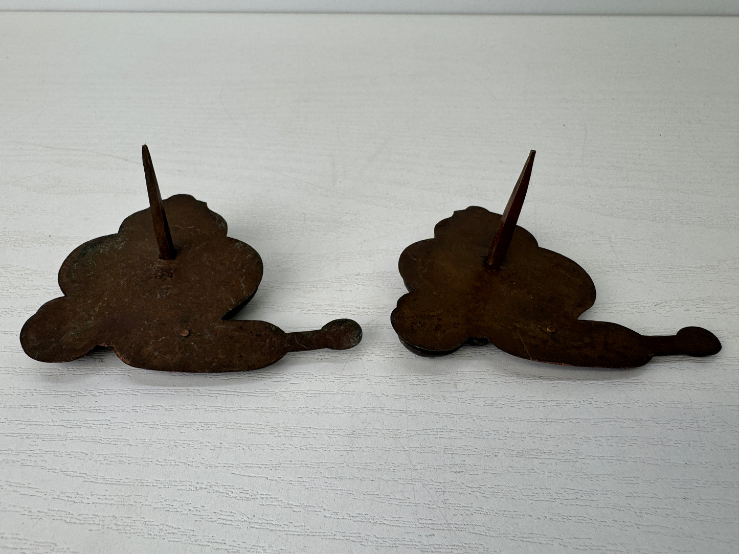 Y9531 KUGI KAKUSHI 2 Decorative nail head covers set tea kettle Japan antique