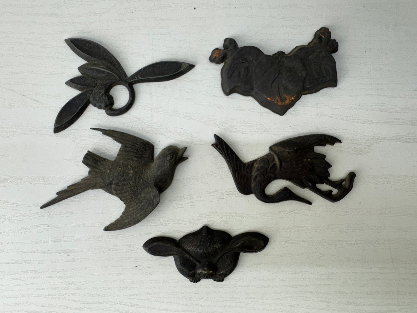 Y9533 KUGI KAKUSHI Decorative nail head cover set of 5 Japan antique interior
