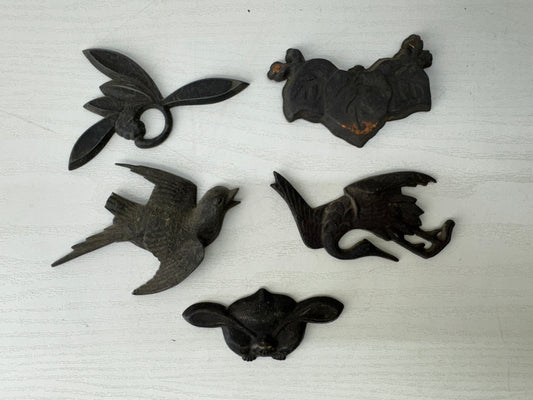 Y9533 KUGI KAKUSHI Decorative nail head cover set of 5 Japan antique interior