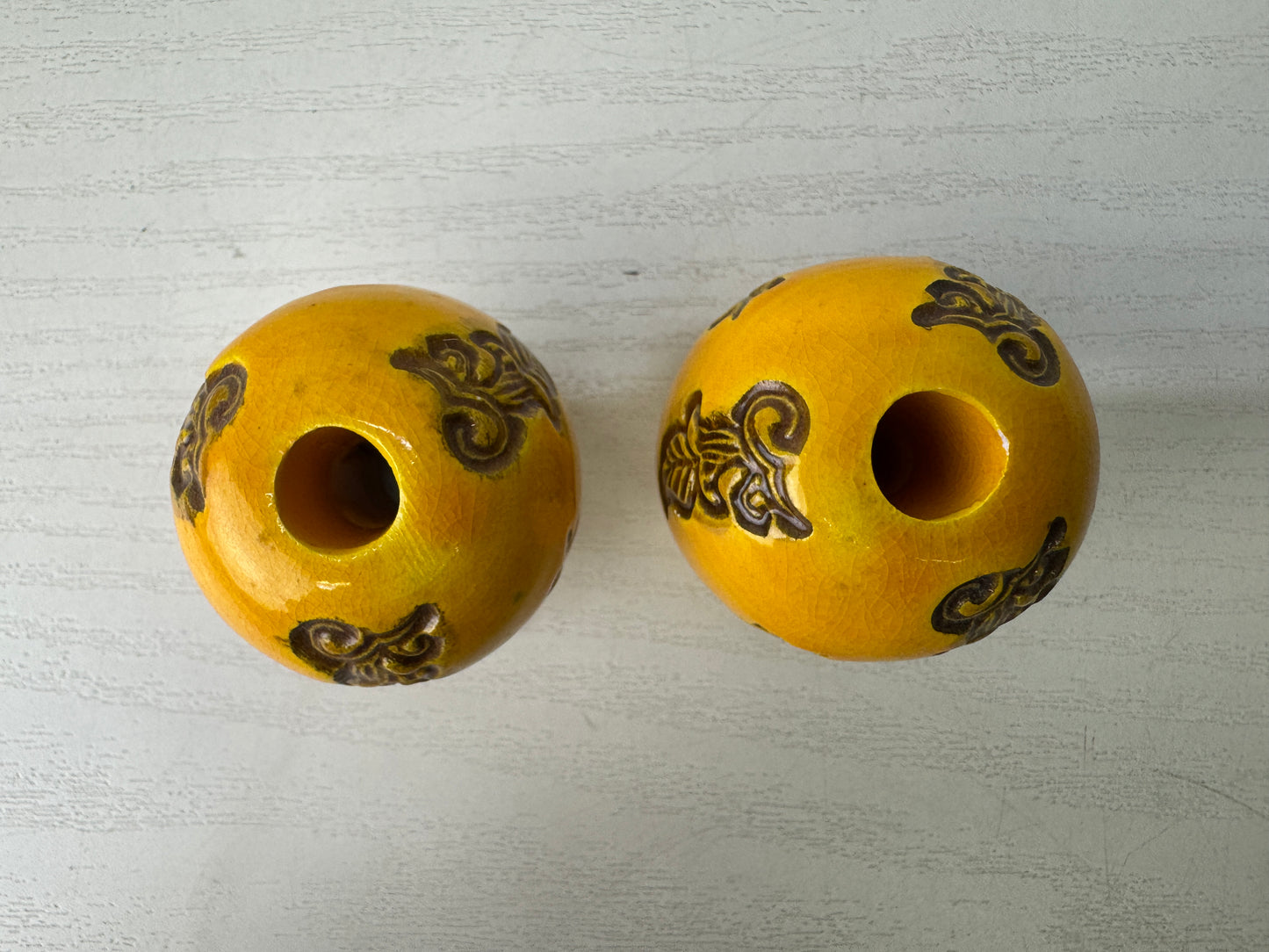 Y9534 FUCHIN Cochin ware ornament Japan kakejiku Hanging Scroll Weight interior