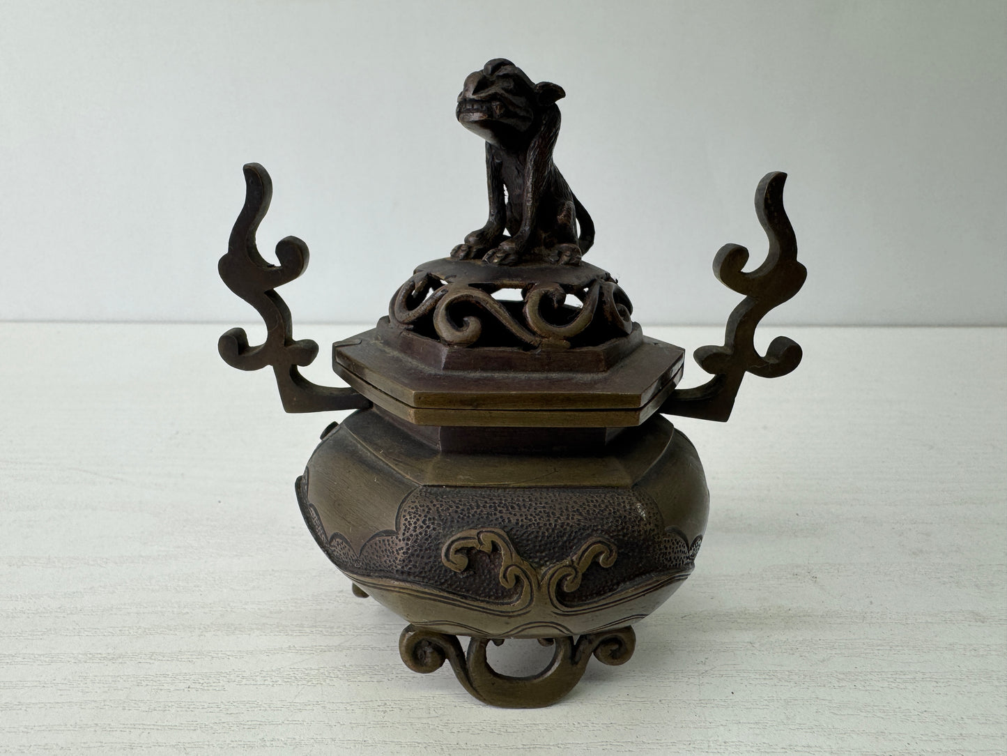 Y9537 Buddhist Altar Equipment 5 implements set Dragon Japan antique Buddhism