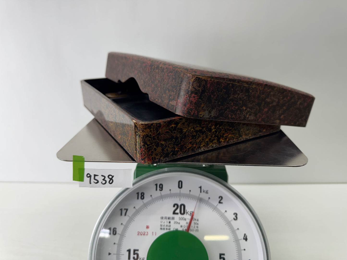 Y9538 BOX Suzuri inkstone case Makie stationery calligraphy Japan antique