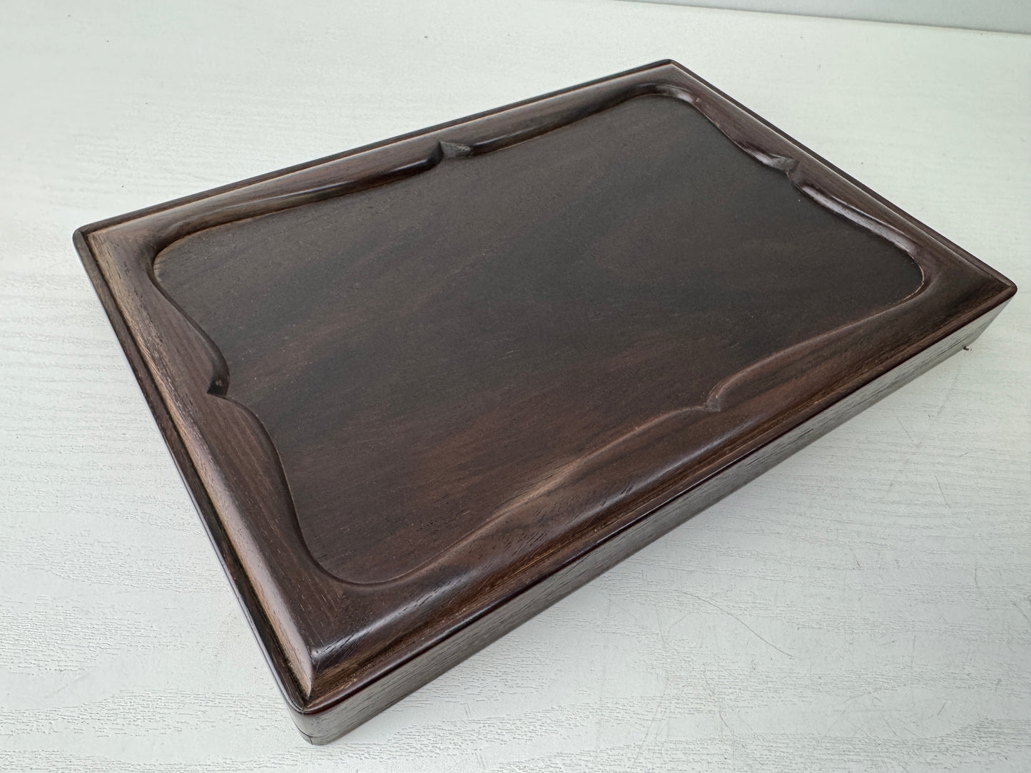 Y9539 BOX wooden Rosewood Suzuri inkstone case stationery Japan antique vintage