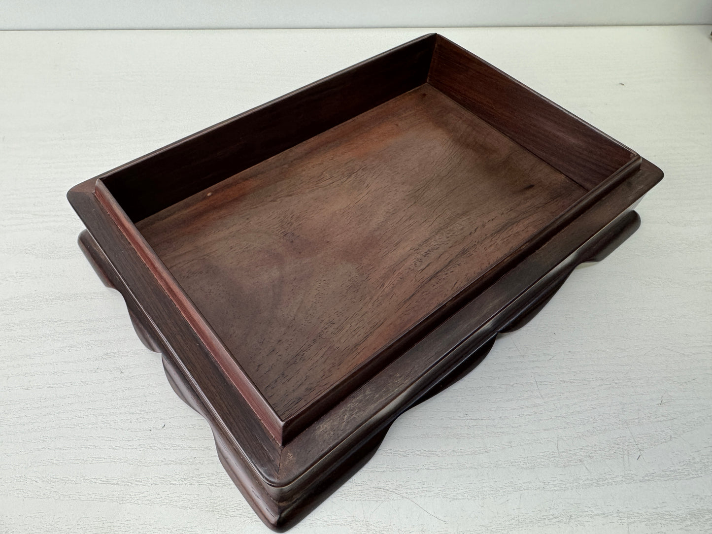 Y9539 BOX wooden Rosewood Suzuri inkstone case stationery Japan antique vintage