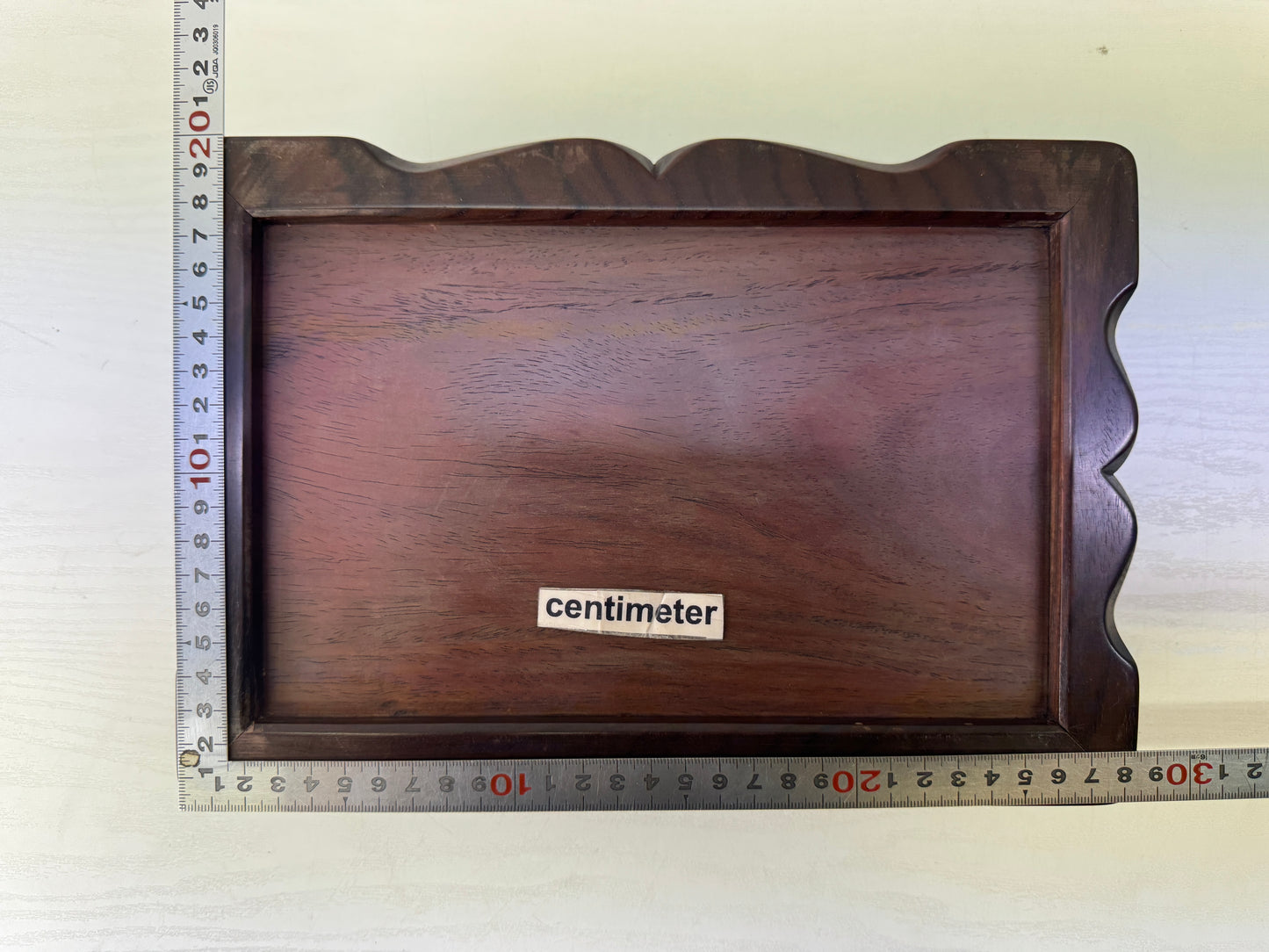 Y9539 BOX wooden Rosewood Suzuri inkstone case stationery Japan antique vintage
