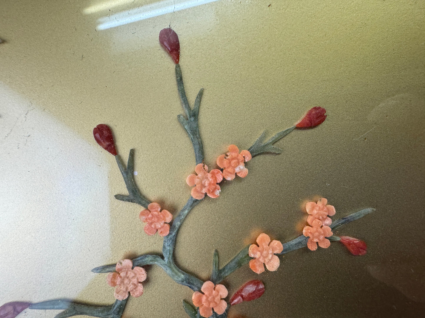 Y9540 FRAME Coral Jade Decoration ornament decor interior China antique art