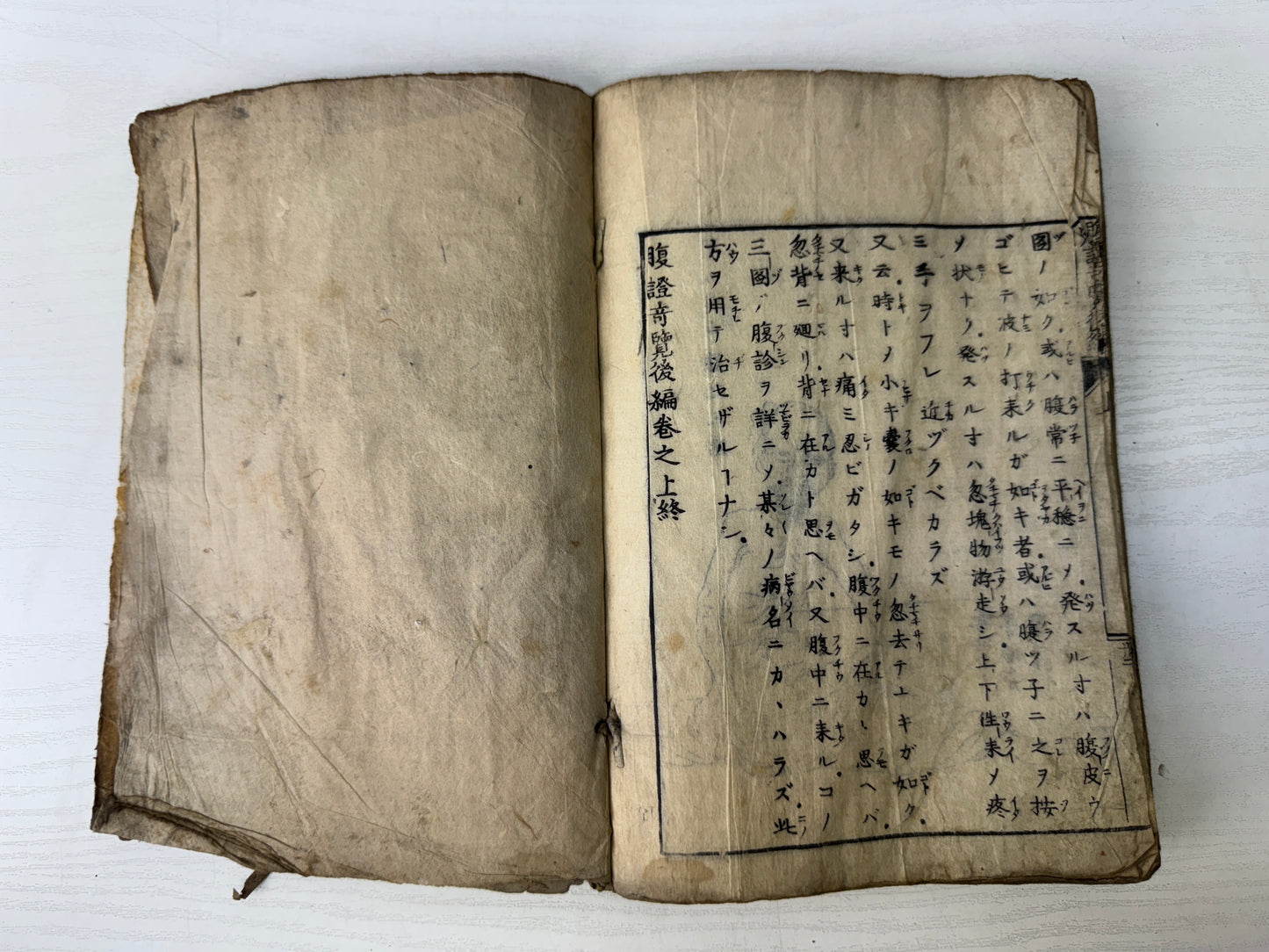 Y9542 WOODBLOCK PRINT Japanese medical book medicine Japan antique academic