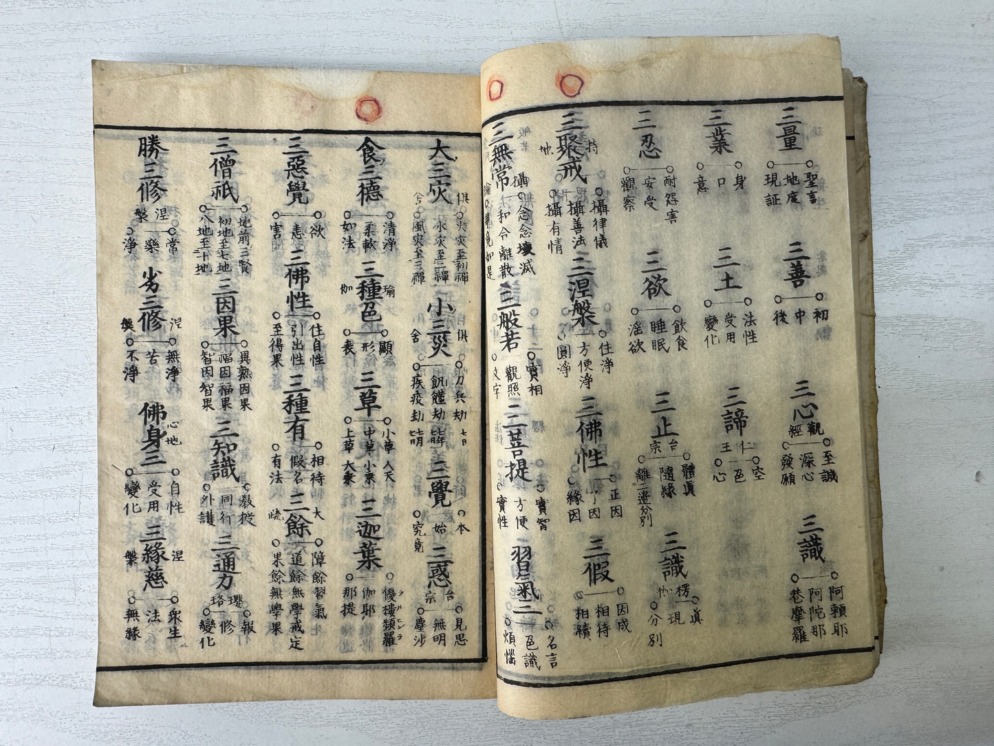 Y9543 WOODBLOCK PRINT Japanese book Buddhist Sutra textbook Japan antique