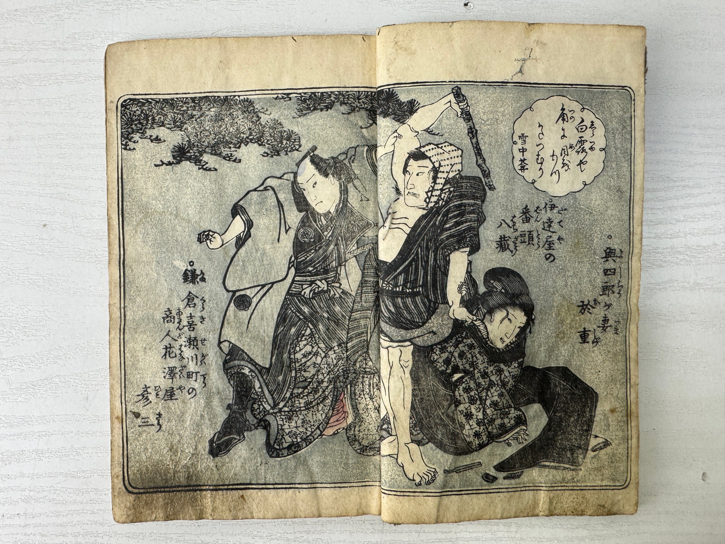 Y9545 WOODBLOCK PRINT Japanese Illustrated book Beautiful women Japan antique
