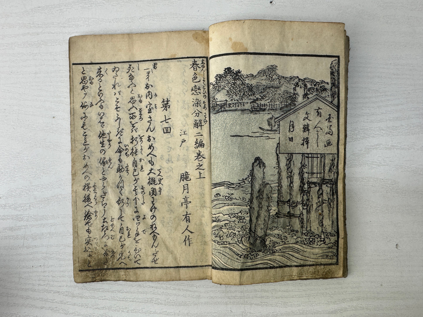 Y9545 WOODBLOCK PRINT Japanese Illustrated book Beautiful women Japan antique