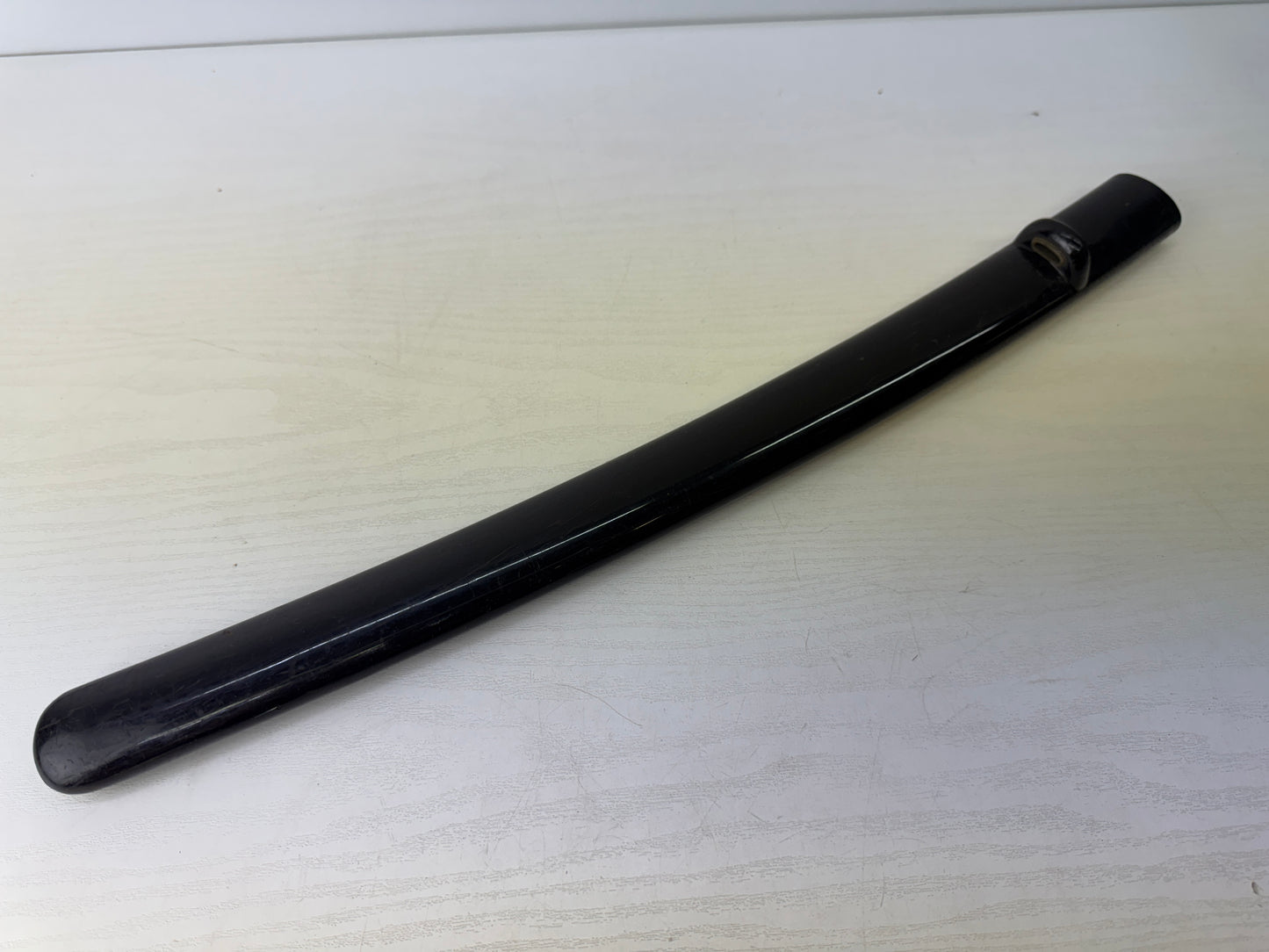 Y9548 SAYA Wakizashi scabbard black lacquer Japan antique samurai katana sheath