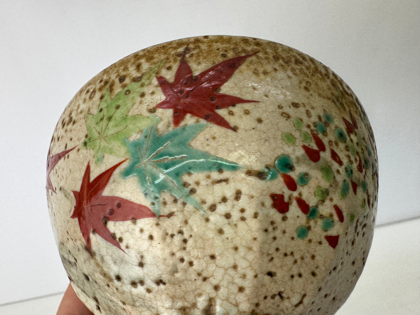 Y9555 CHAWAN Inuyama-ware bowl signed box Japan antique tea ceremony pottery cup