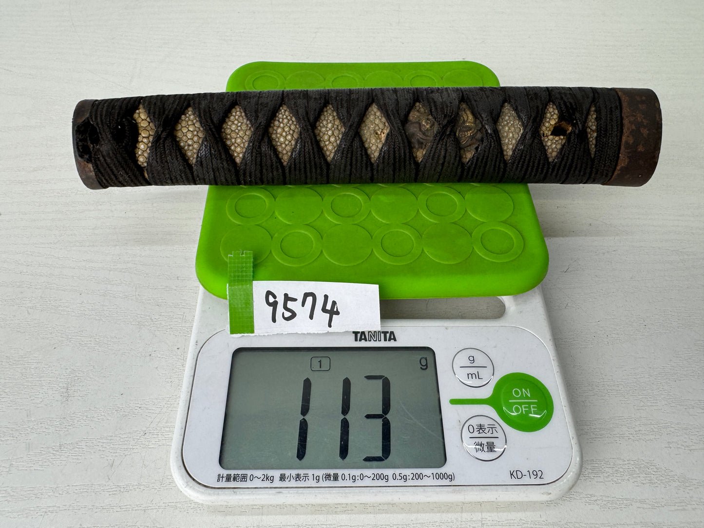 Y9574 TSUKA Wakizashi sword handle Menuki Japan antique samurai katana koshirae