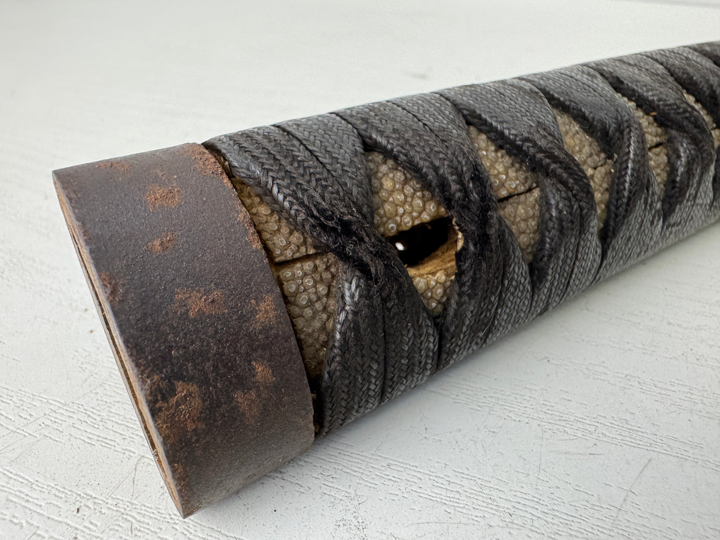 Y9574 TSUKA Wakizashi sword handle Menuki Japan antique samurai katana koshirae
