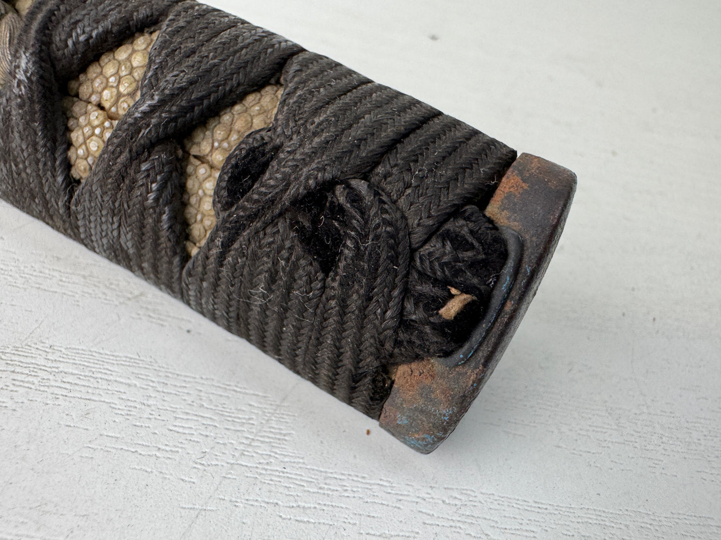 Y9574 TSUKA Wakizashi sword handle Menuki Japan antique samurai katana koshirae