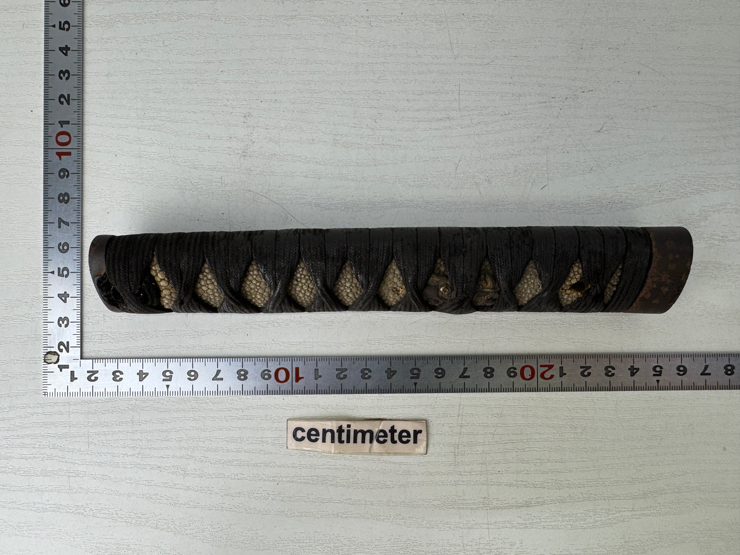 Y9574 TSUKA Wakizashi sword handle Menuki Japan antique samurai katana koshirae
