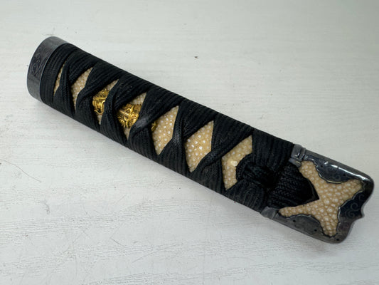 Y9575 TSUKA sword handle Dragon Menuki Japan antique samurai katana koshirae