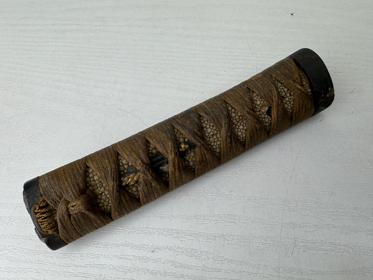 Y9576 TSUKA Wakizashi sword handle Japan antique samurai katana koshirae bushi