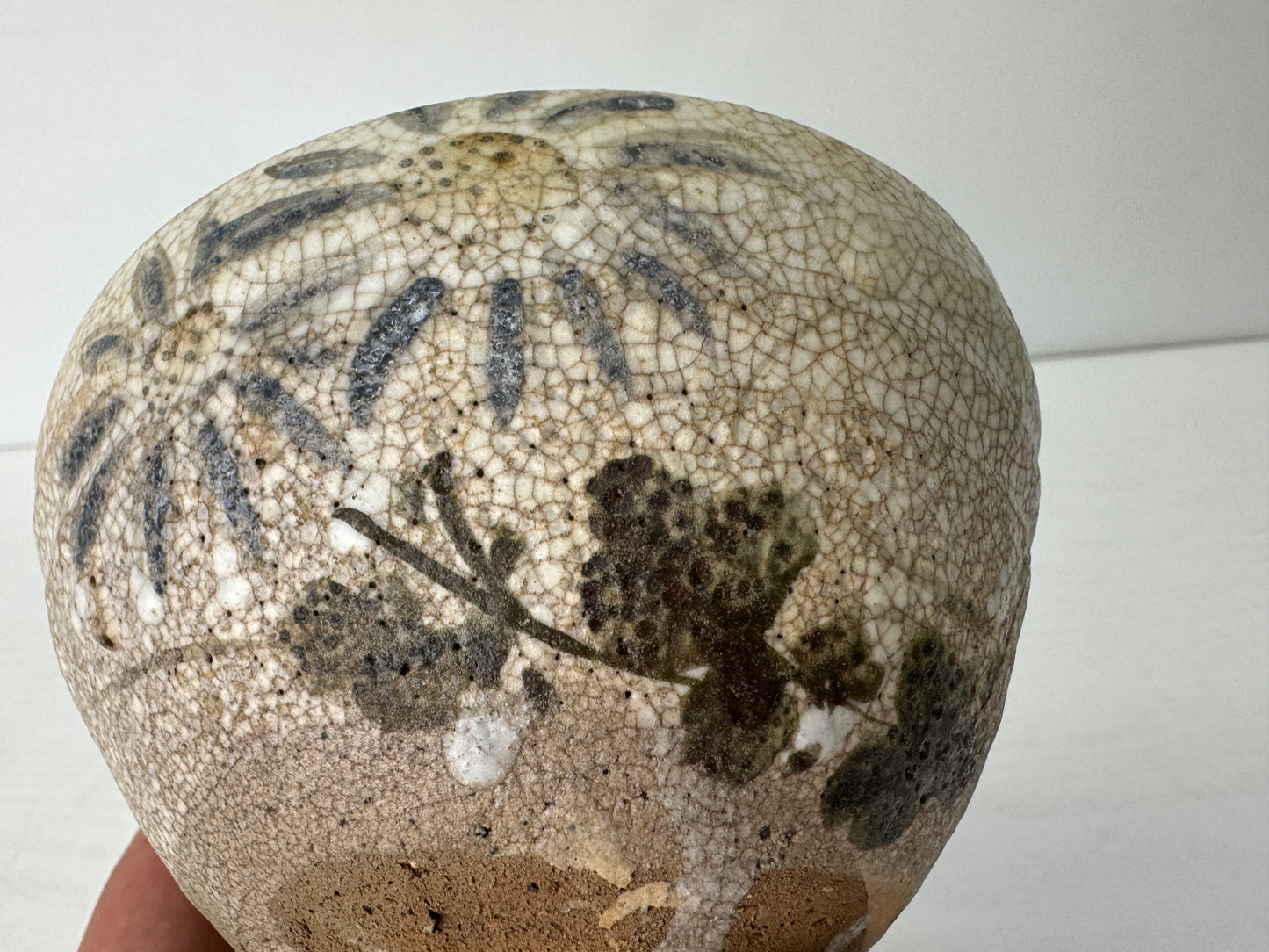 Y9581 CHAWAN Mino-ware kintsugi bowl signed Japan antique tea ceremony pottery