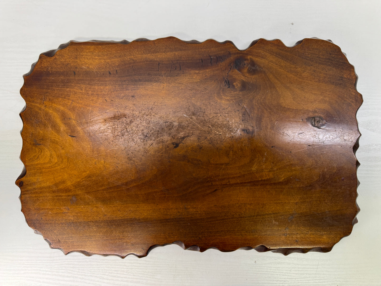 Y9592 FLOWER STAND natural wood base Japan antique ikebana floral arrangement