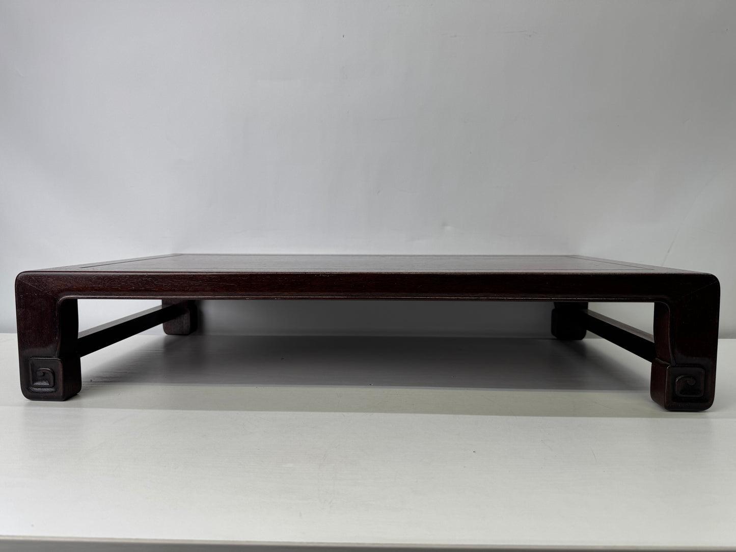 Y9595 FLOWER STAND Karaki wood four-legged pedestal Japan antique ikebana floral