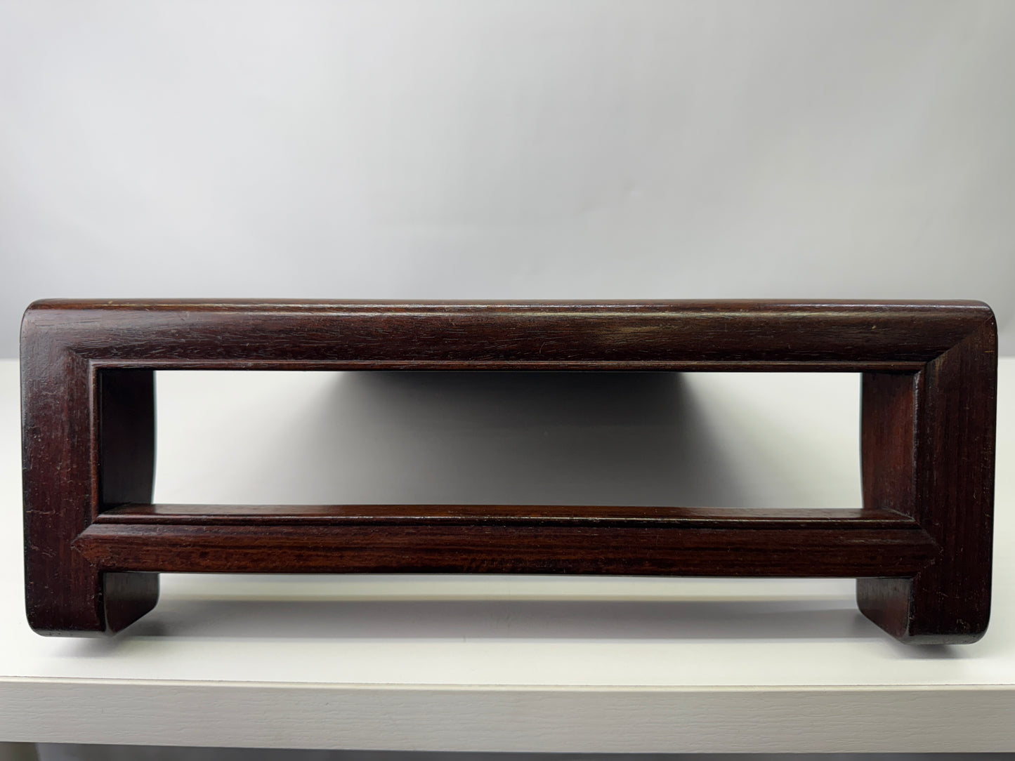 Y9595 FLOWER STAND Karaki wood four-legged pedestal Japan antique ikebana floral