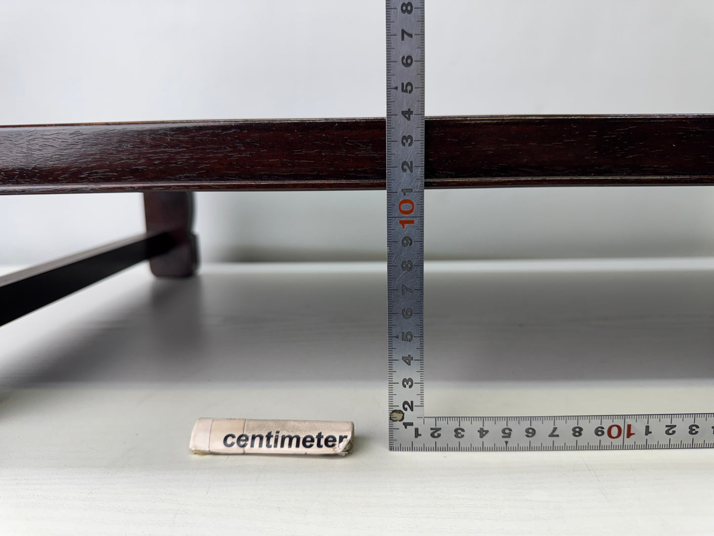 Y9595 FLOWER STAND Karaki wood four-legged pedestal Japan antique ikebana floral