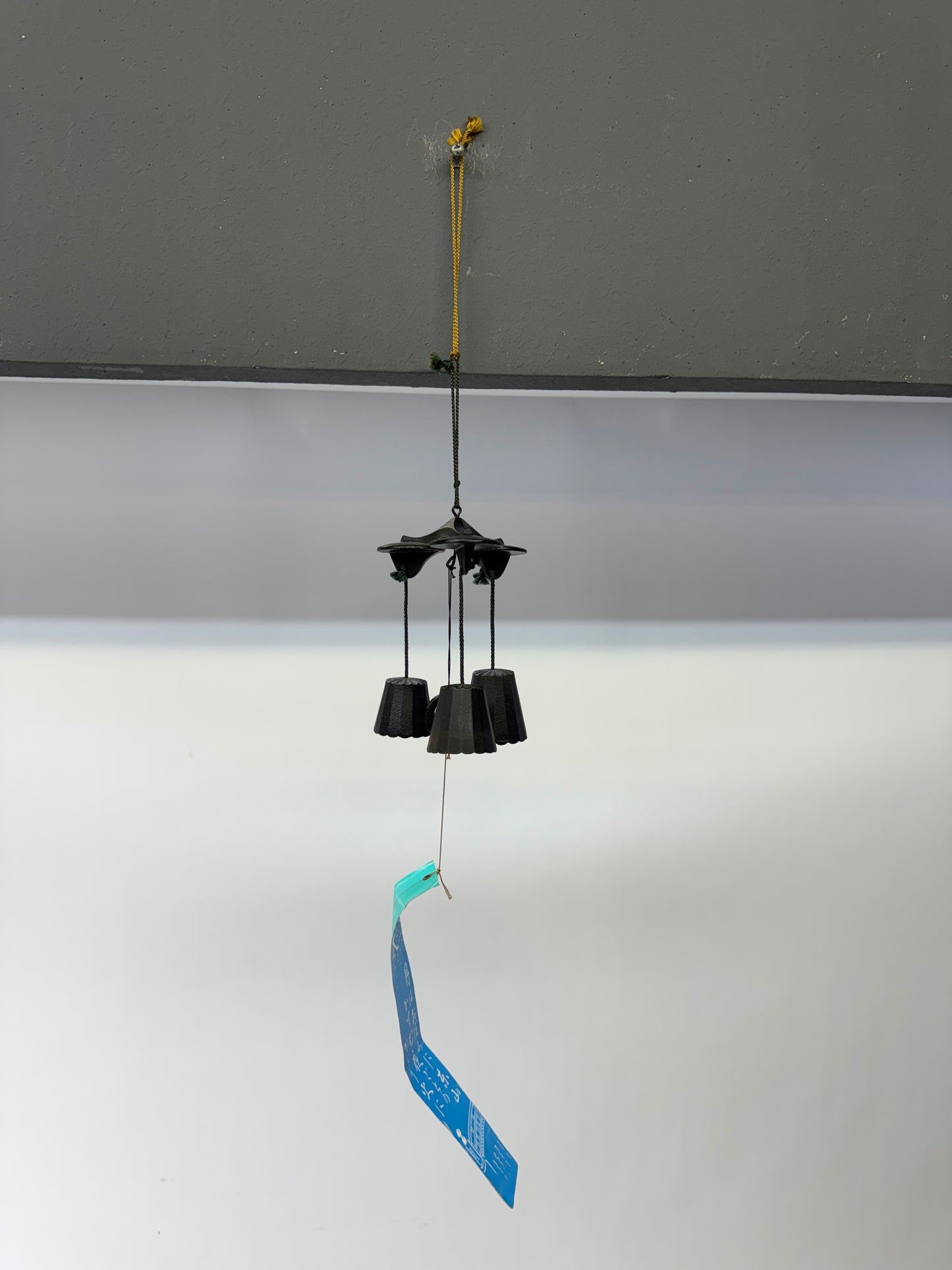 Y9597 BELL Iron wind chime box Nambu ironware Japan antique interior decor