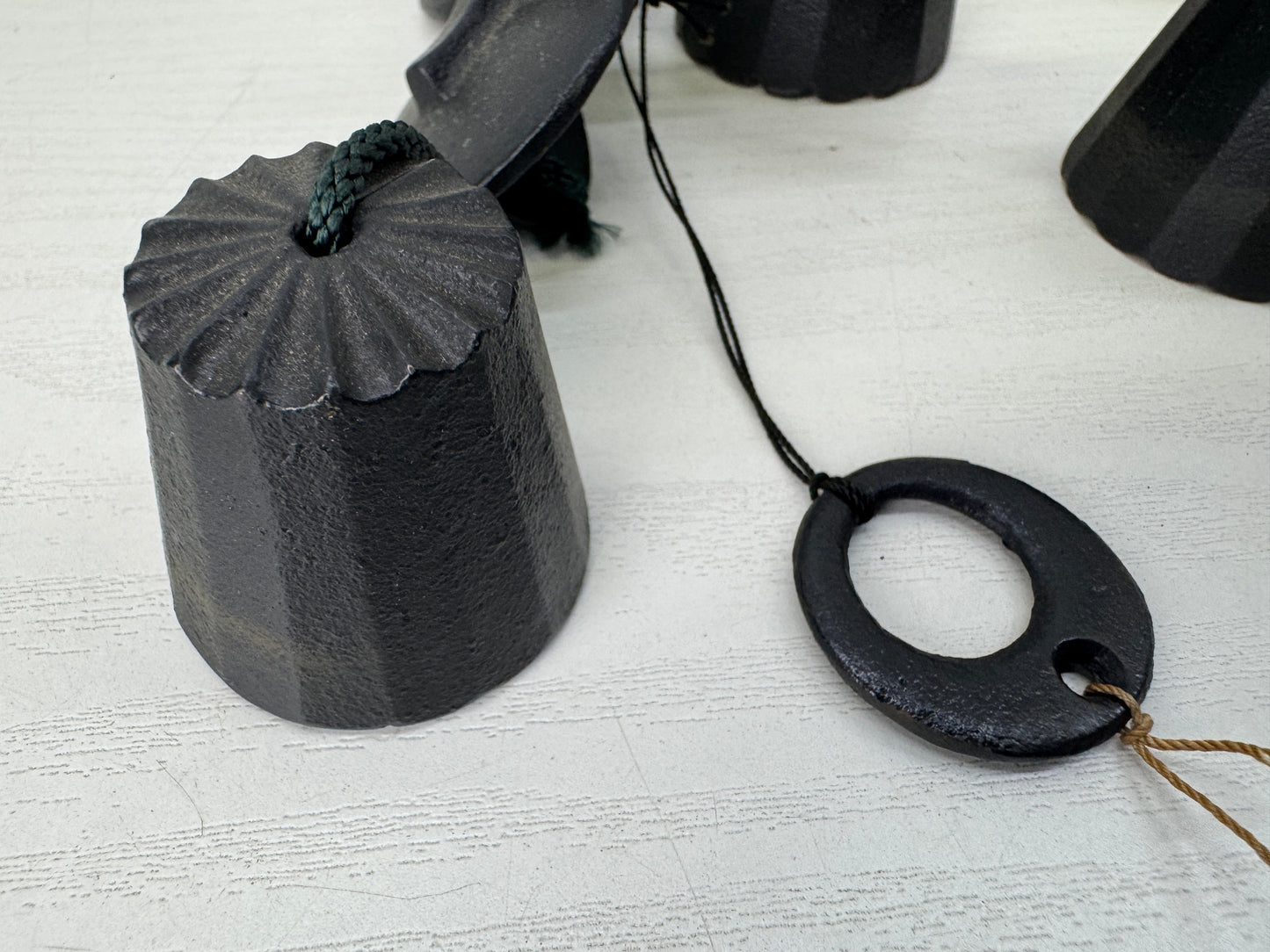 Y9597 BELL Iron wind chime box Nambu ironware Japan antique interior decor