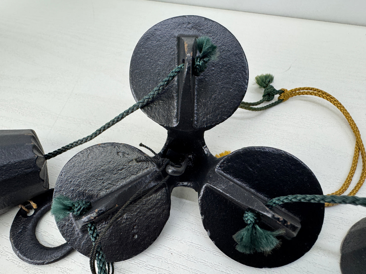 Y9597 BELL Iron wind chime box Nambu ironware Japan antique interior decor