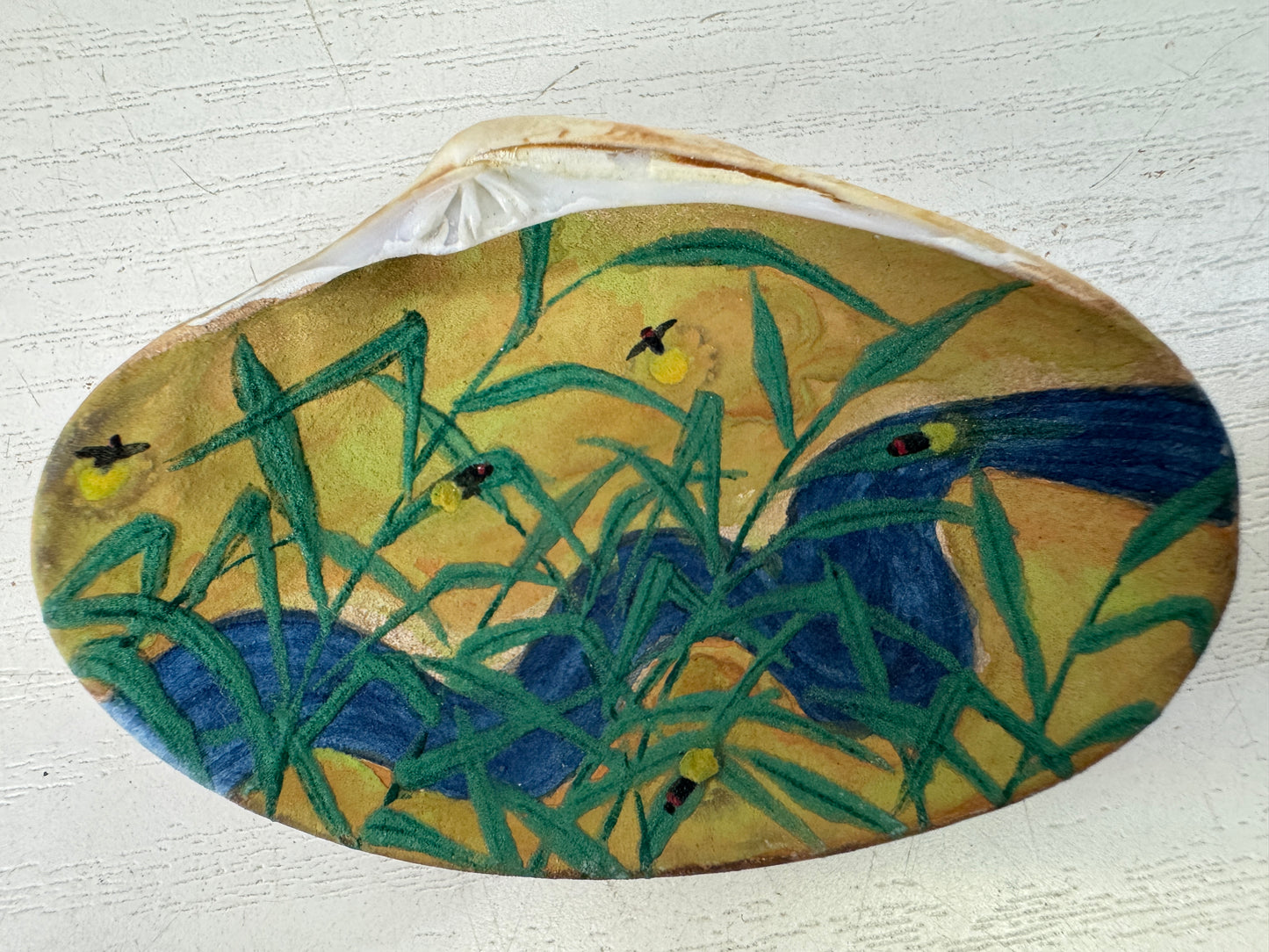 Y9598 BOX Kai awase Makie signed Japan antique incense container fragrance aroma