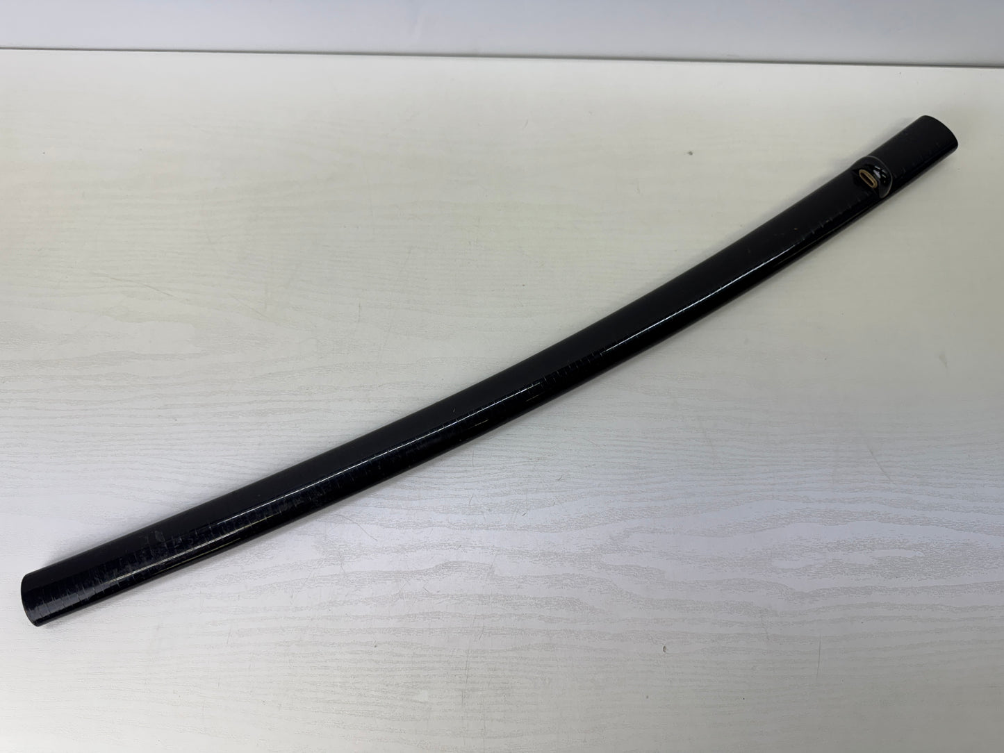 Y9602 SAYA Black lacquer Large sword sheath Japan antique samurai koshirae