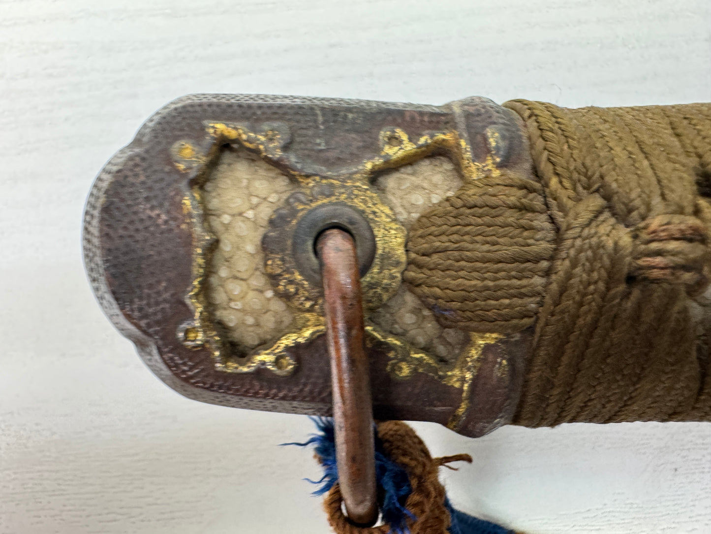 Y9607 Imperial Japan Army Military sword koshirae leather case Japan WW2 vintage