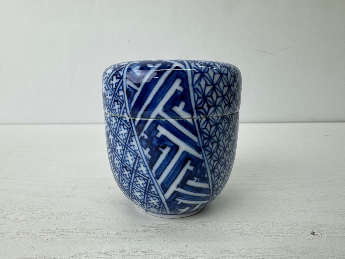 Y9611 TEA CADDY Kyo-ware Natsume signed box Japan antique tea ceremony matcha