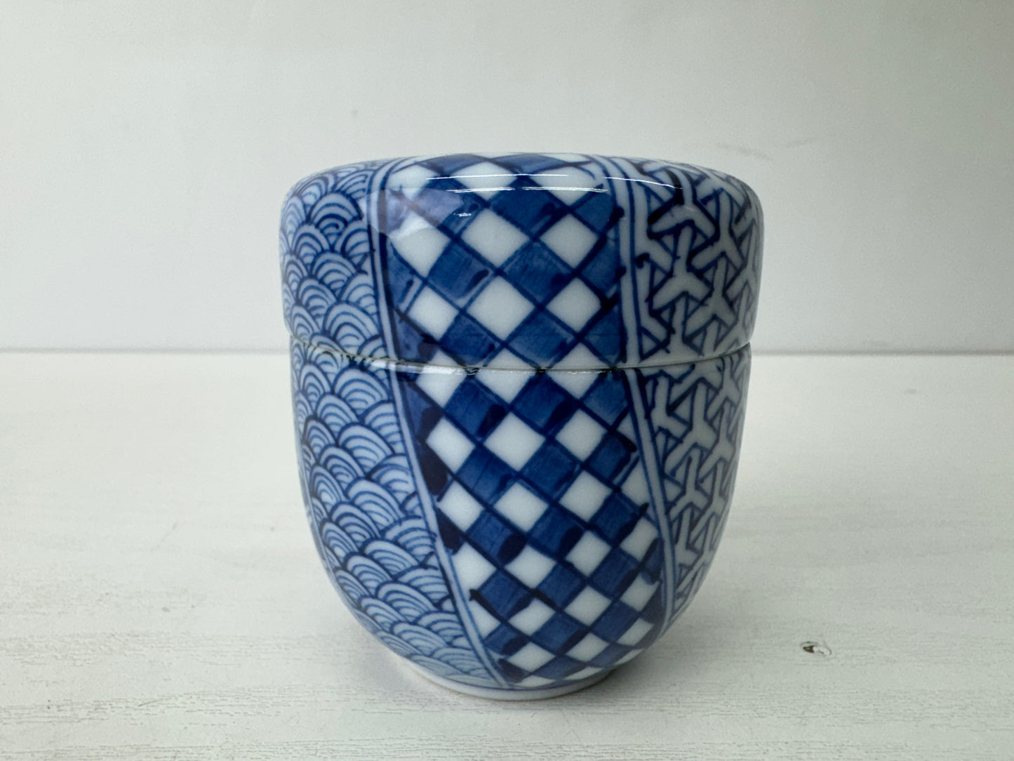 Y9611 TEA CADDY Kyo-ware Natsume signed box Japan antique tea ceremony matcha