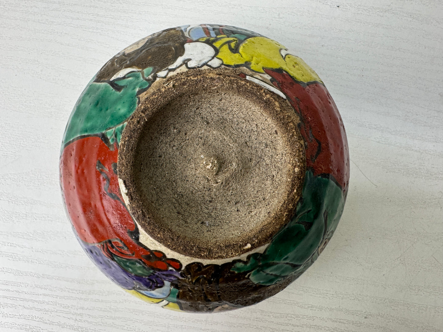 Y9614 CHAWAN Inuyama-ware bowl signed box Japan antique tea ceremony pottery cup