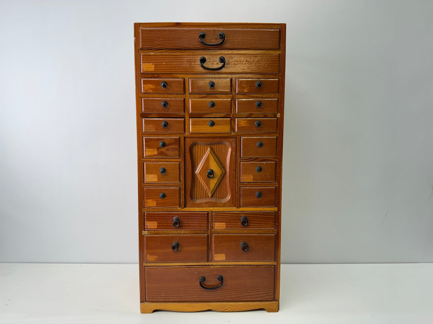 Y9616 TANSU wooden Medicine cabinet furniture Showa retro Japan antique storage