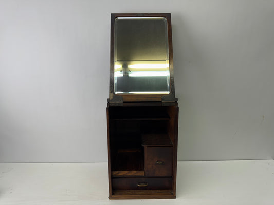 Y9618 TANSU Mulberry wood Folding Dressing table small vanity Japan antique