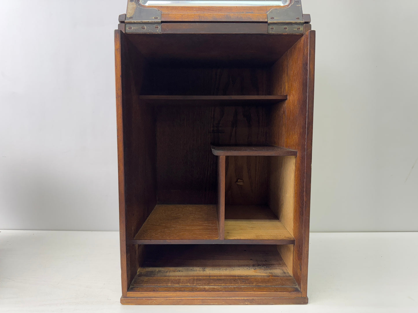 Y9618 TANSU Mulberry wood Folding Dressing table small vanity Japan antique