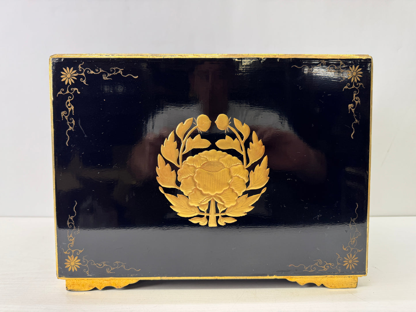 Y9619 TANSU Makie small chest of drawers sutra storage Japan antique furniture