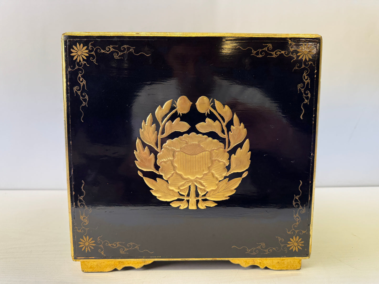 Y9619 TANSU Makie small chest of drawers sutra storage Japan antique furniture