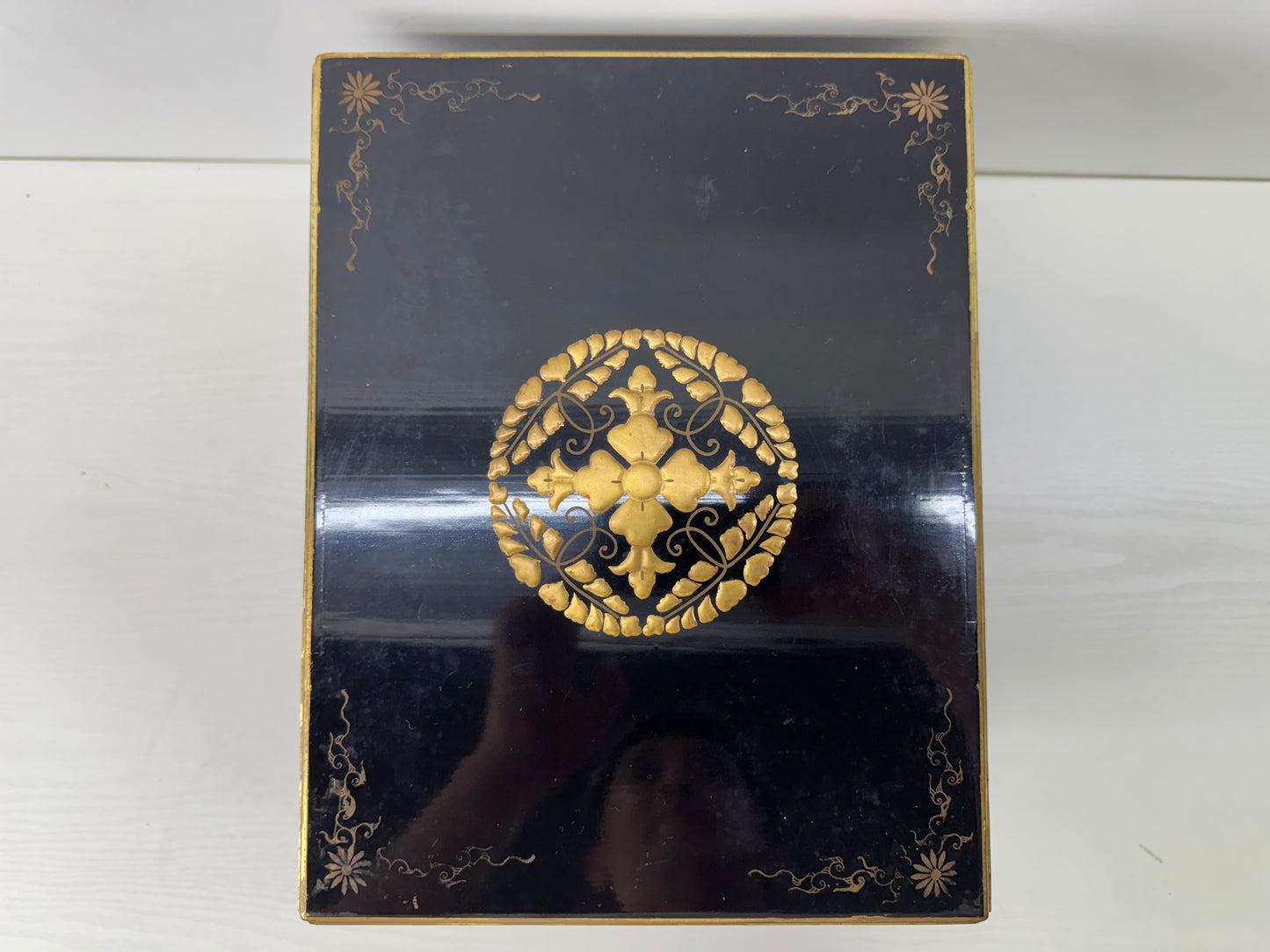 Y9619 TANSU Makie small chest of drawers sutra storage Japan antique furniture