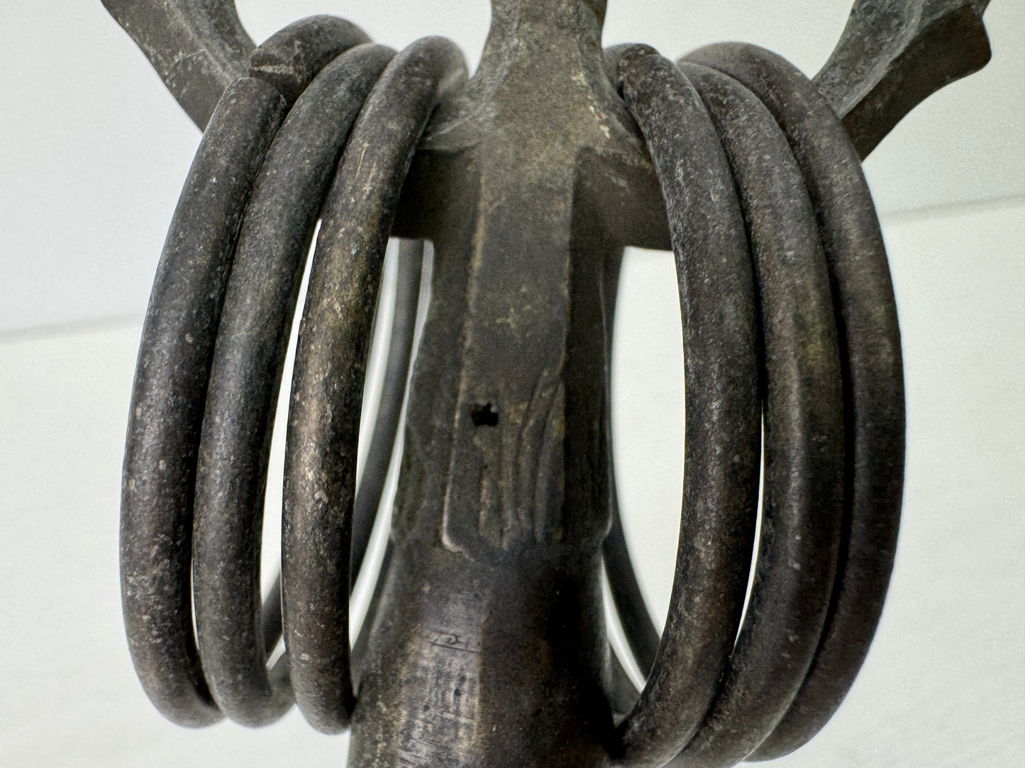 Y9621 Buddhist Altar Shakujo staff esoteric Buddhism Japan antique religion