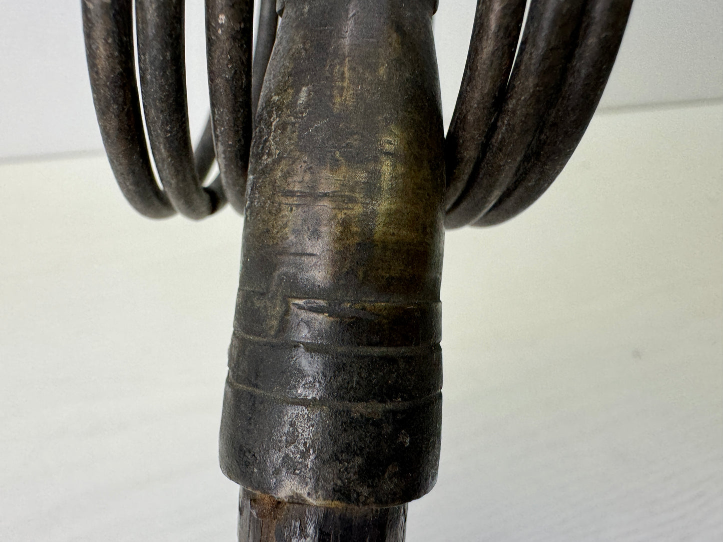 Y9621 Buddhist Altar Shakujo staff esoteric Buddhism Japan antique religion